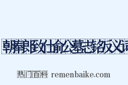 朝奉郎致仕俞公墓志铭反义词是什么意思的图片